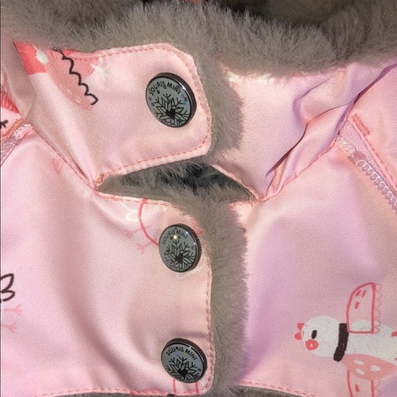 Souris Mini 3-6 month pink snowsuit - Picture 3 of 11
